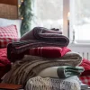 Lexington Green Checked Recycled Wool Throw - Bild 4