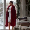 Lexington Lesley Fleece Robe, Red Unisex - Bild 6